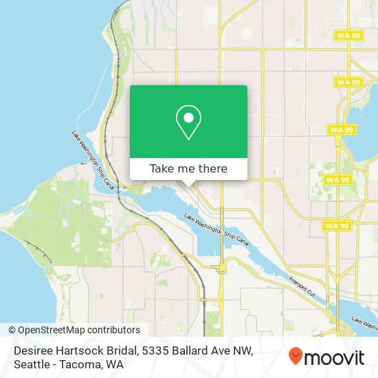 Mapa de Desiree Hartsock Bridal, 5335 Ballard Ave NW