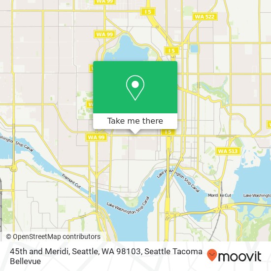 45th and Meridi, Seattle, WA 98103 map
