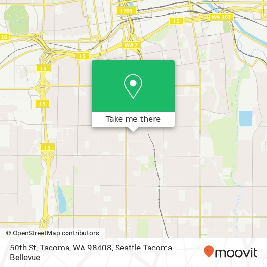 Mapa de 50th St, Tacoma, WA 98408