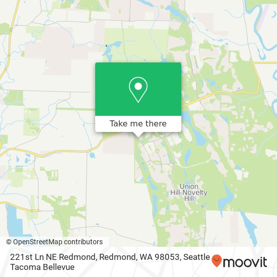 221st Ln NE Redmond, Redmond, WA 98053 map