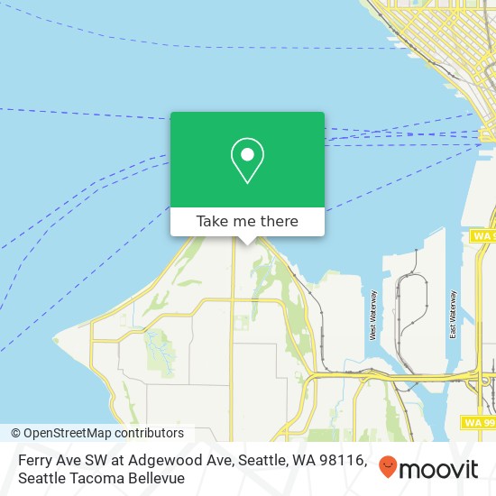 Ferry Ave SW at Adgewood Ave, Seattle, WA 98116 map