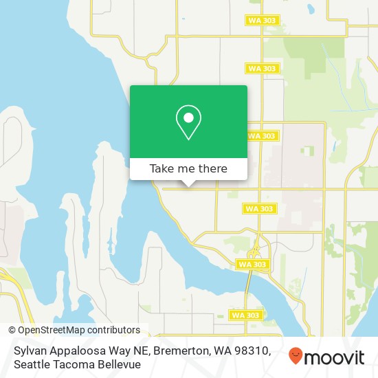 Sylvan Appaloosa Way NE, Bremerton, WA 98310 map