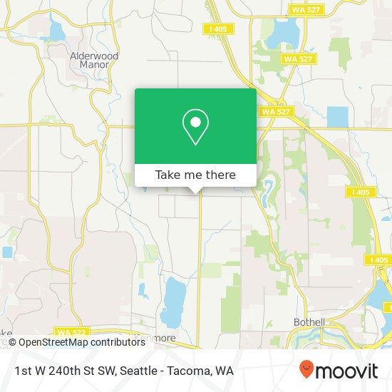 Mapa de 1st W 240th St SW, Bothell, WA 98021