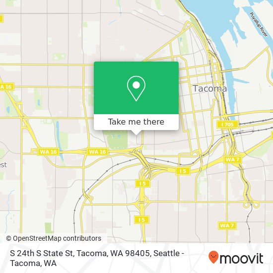 Mapa de S 24th S State St, Tacoma, WA 98405