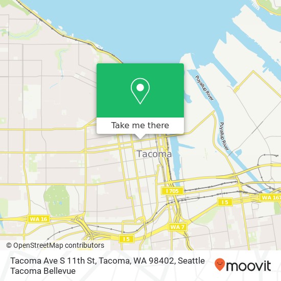 Mapa de Tacoma Ave S 11th St, Tacoma, WA 98402