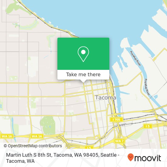 Mapa de Martin Luth S 8th St, Tacoma, WA 98405