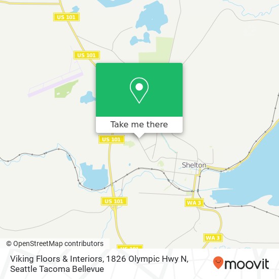 Mapa de Viking Floors & Interiors, 1826 Olympic Hwy N