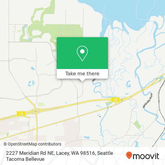 Mapa de 2227 Meridian Rd NE, Lacey, WA 98516