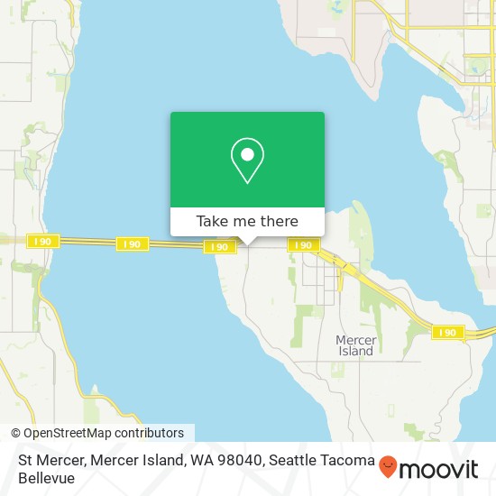 Mapa de St Mercer, Mercer Island, WA 98040