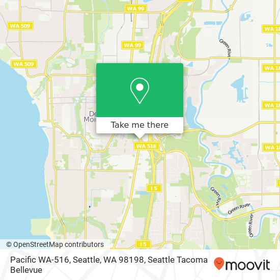 Mapa de Pacific WA-516, Seattle, WA 98198
