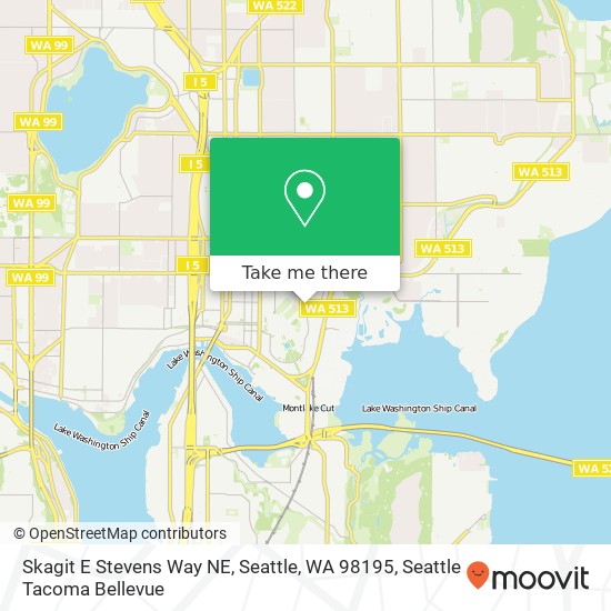 Mapa de Skagit E Stevens Way NE, Seattle, WA 98195