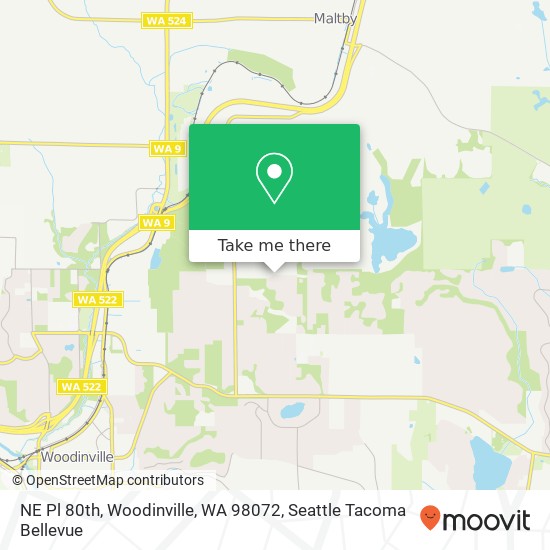 NE Pl 80th, Woodinville, WA 98072 map