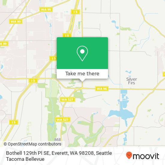 Mapa de Bothell 129th Pl SE, Everett, WA 98208