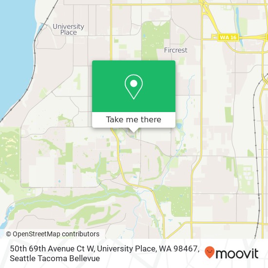 50th 69th Avenue Ct W, University Place, WA 98467 map