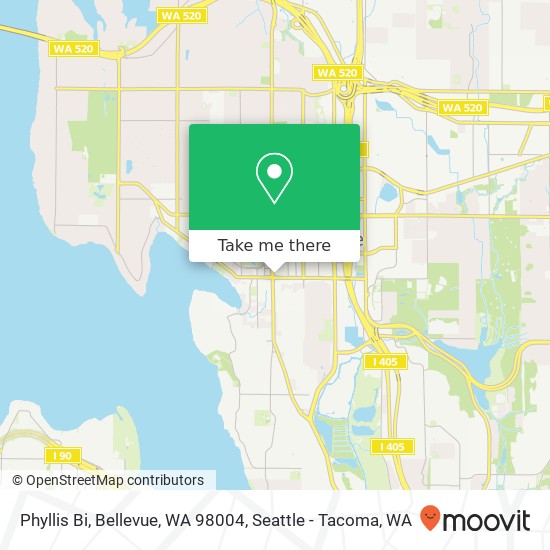 Mapa de Phyllis Bi, Bellevue, WA 98004