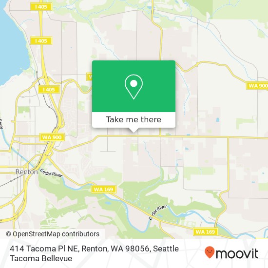 414 Tacoma Pl NE, Renton, WA 98056 map