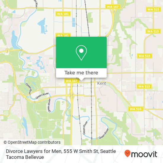 Divorce Lawyers for Men, 555 W Smith St map