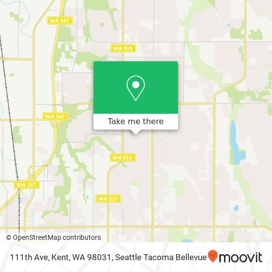 111th Ave, Kent, WA 98031 map