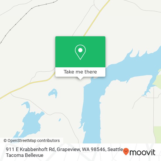 Mapa de 911 E Krabbenhoft Rd, Grapeview, WA 98546