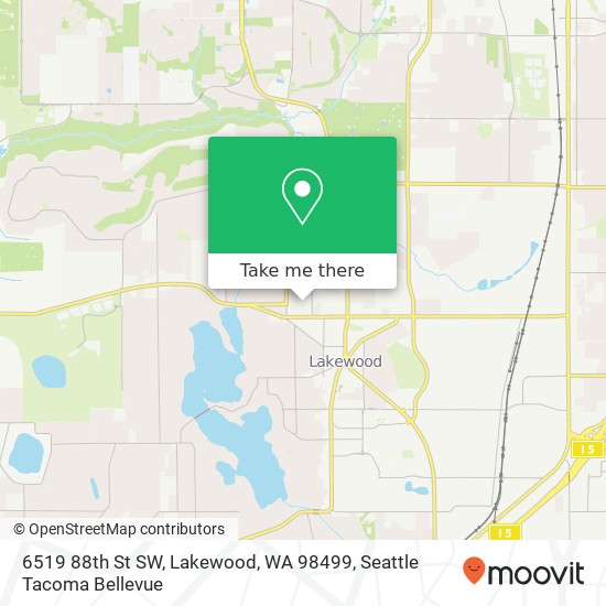 Mapa de 6519 88th St SW, Lakewood, WA 98499