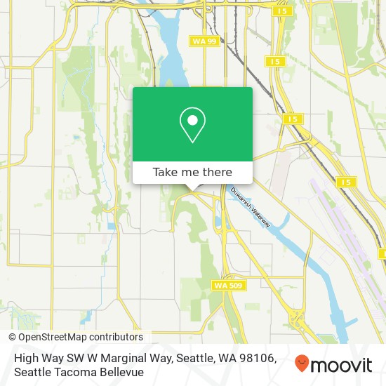 High Way SW W Marginal Way, Seattle, WA 98106 map