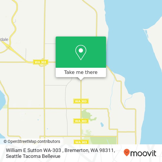 Mapa de William E Sutton WA-303 , Bremerton, WA 98311
