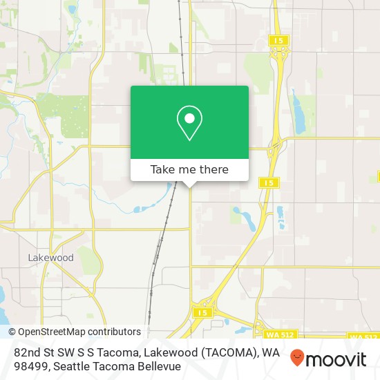 82nd St SW S S Tacoma, Lakewood (TACOMA), WA 98499 map