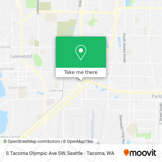 S Tacoma Olympic Ave SW map