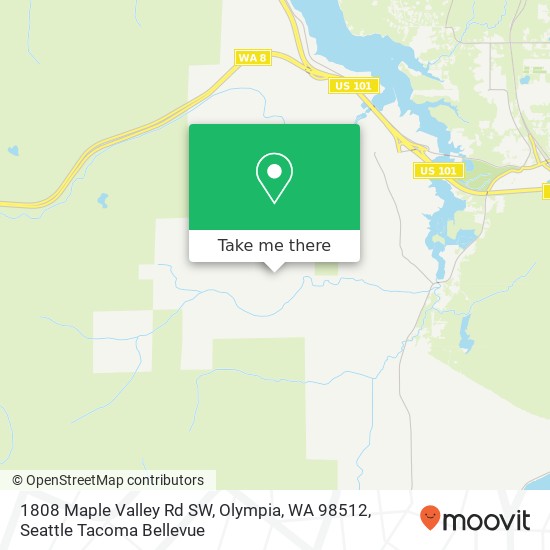 Mapa de 1808 Maple Valley Rd SW, Olympia, WA 98512