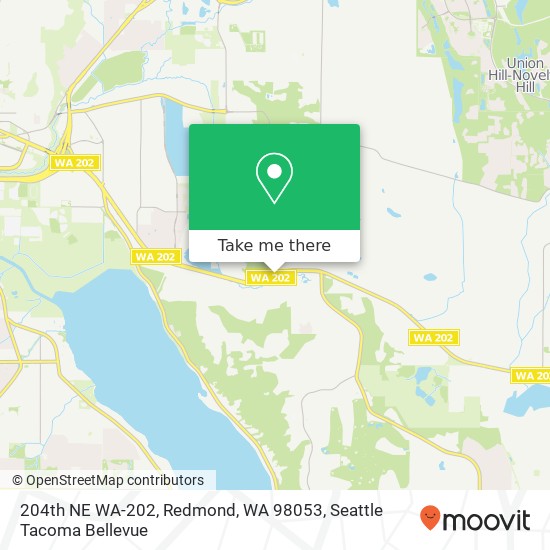Mapa de 204th NE WA-202, Redmond, WA 98053