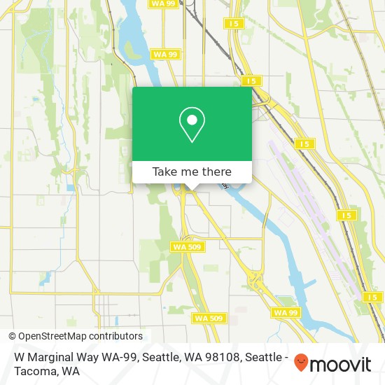 Mapa de W Marginal Way WA-99, Seattle, WA 98108