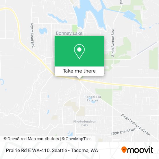 Prairie Rd E WA-410 map