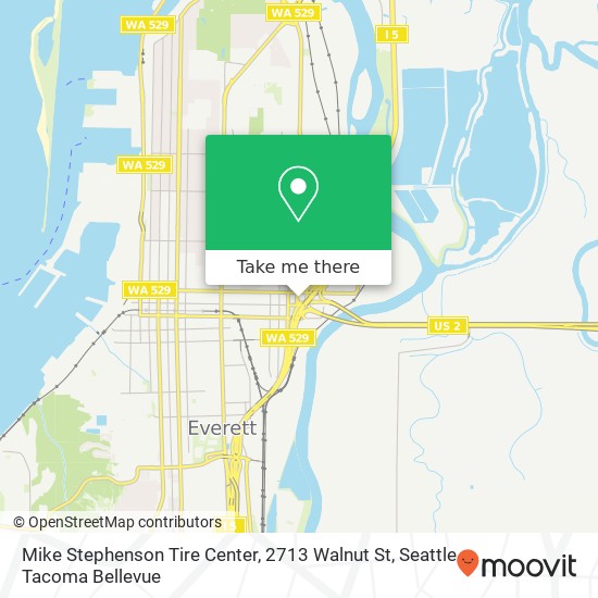 Mapa de Mike Stephenson Tire Center, 2713 Walnut St