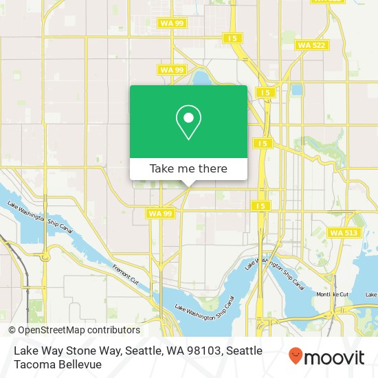 Mapa de Lake Way Stone Way, Seattle, WA 98103