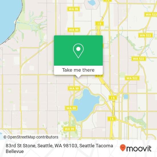 Mapa de 83rd St Stone, Seattle, WA 98103