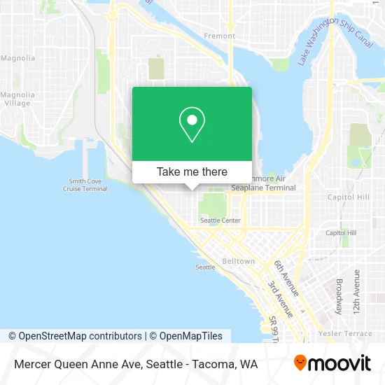 Mercer Queen Anne Ave map