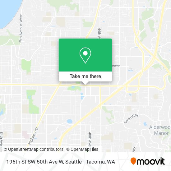 Mapa de 196th St SW 50th Ave W