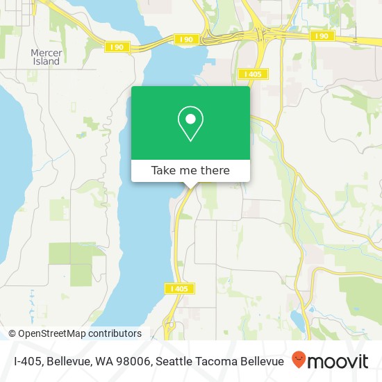 Mapa de I-405, Bellevue, WA 98006