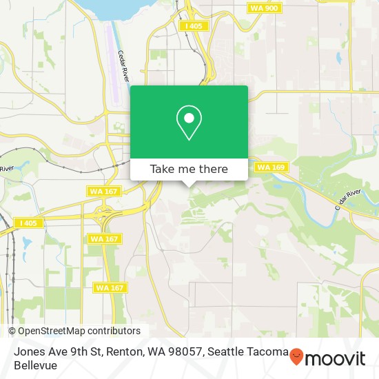 Jones Ave 9th St, Renton, WA 98057 map