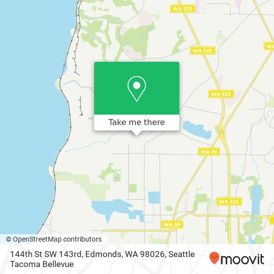 Mapa de 144th St SW 143rd, Edmonds, WA 98026