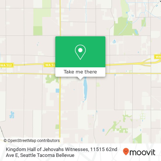 Mapa de Kingdom Hall of Jehovahs Witnesses, 11515 62nd Ave E