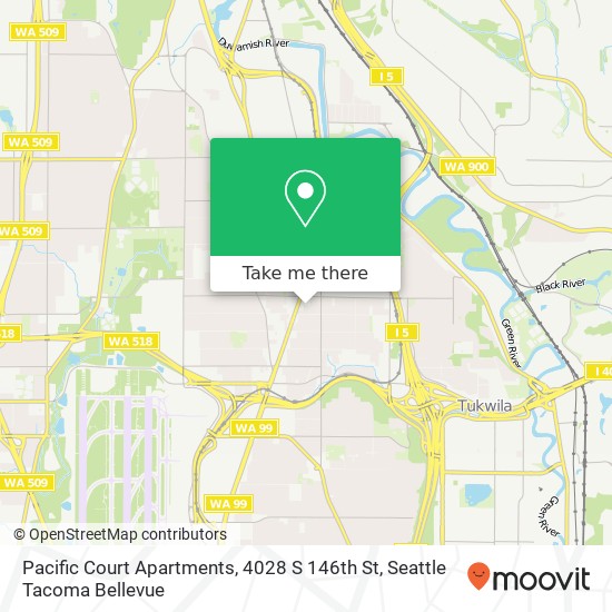 Pacific Court Apartments, 4028 S 146th St map