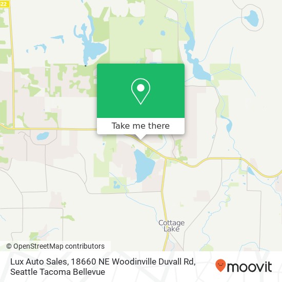 Mapa de Lux Auto Sales, 18660 NE Woodinville Duvall Rd