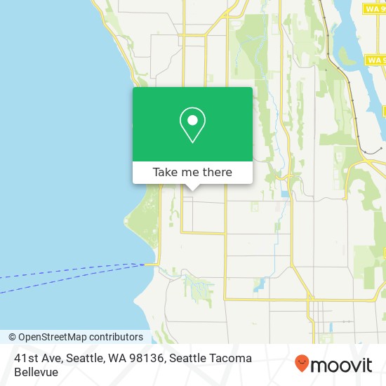 Mapa de 41st Ave, Seattle, WA 98136