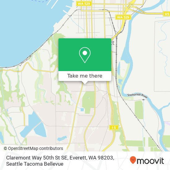 Claremont Way 50th St SE, Everett, WA 98203 map