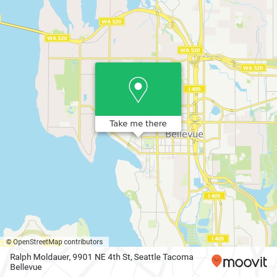 Mapa de Ralph Moldauer, 9901 NE 4th St