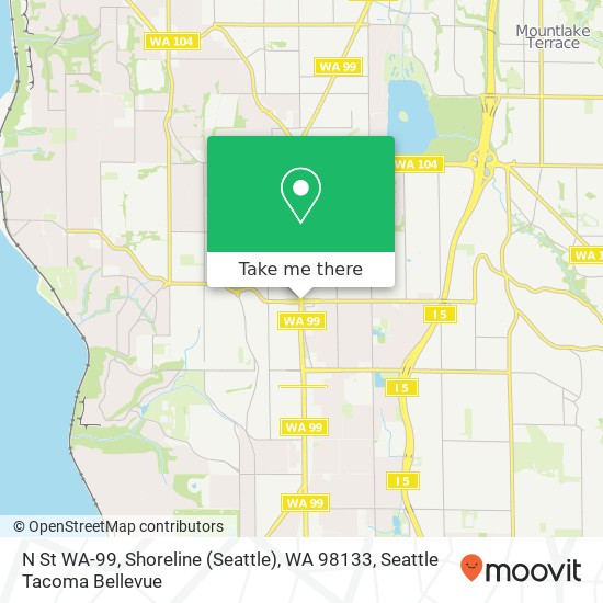 N St WA-99, Shoreline (Seattle), WA 98133 map