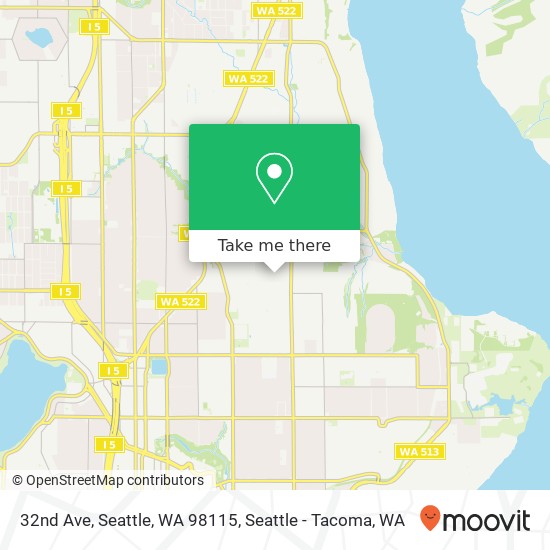 Mapa de 32nd Ave, Seattle, WA 98115