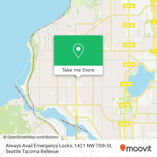 Mapa de Always Avail Emergency Locks, 1421 NW 70th St