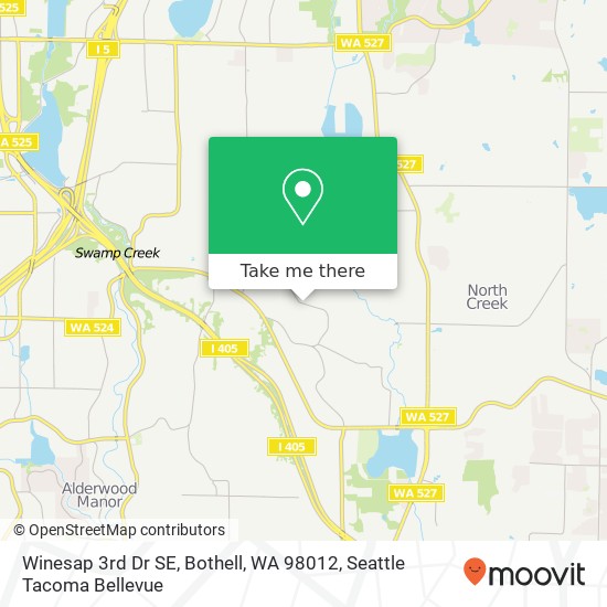 Mapa de Winesap 3rd Dr SE, Bothell, WA 98012